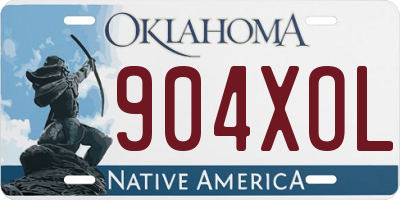 OK license plate 904XOL
