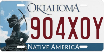 OK license plate 904XOY