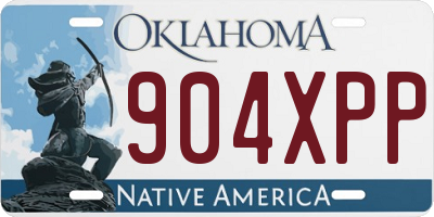 OK license plate 904XPP