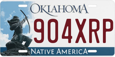 OK license plate 904XRP