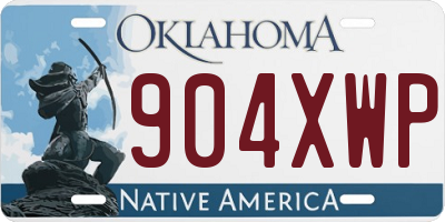 OK license plate 904XWP