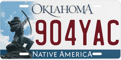 OK license plate 904YAC