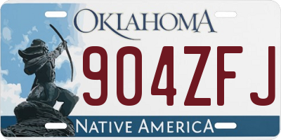 OK license plate 904ZFJ