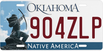 OK license plate 904ZLP