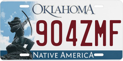 OK license plate 904ZMF