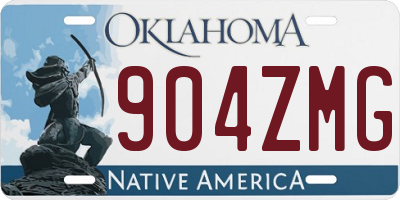 OK license plate 904ZMG