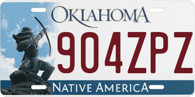 OK license plate 904ZPZ