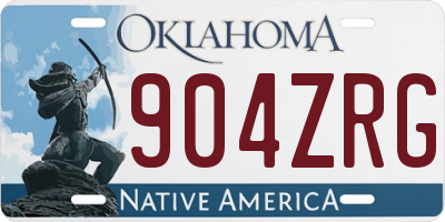 OK license plate 904ZRG