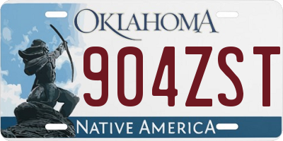OK license plate 904ZST
