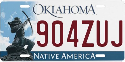 OK license plate 904ZUJ