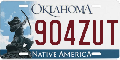 OK license plate 904ZUT