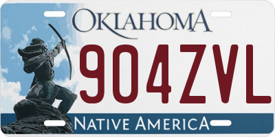 OK license plate 904ZVL