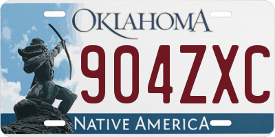 OK license plate 904ZXC