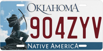 OK license plate 904ZYV