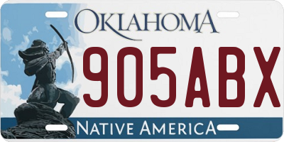 OK license plate 905ABX