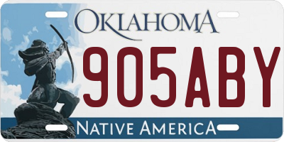 OK license plate 905ABY