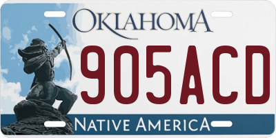 OK license plate 905ACD