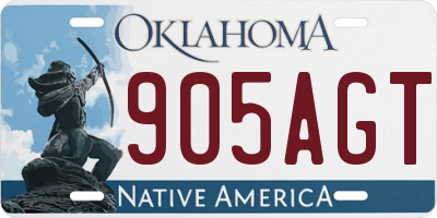 OK license plate 905AGT
