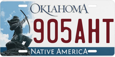 OK license plate 905AHT