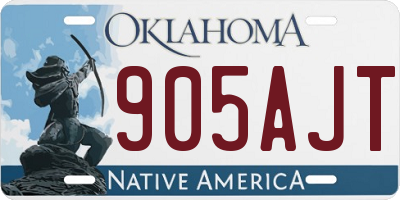 OK license plate 905AJT