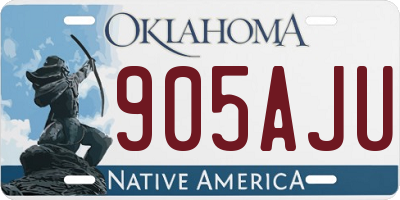 OK license plate 905AJU