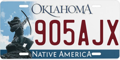 OK license plate 905AJX