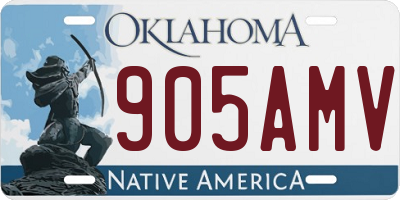 OK license plate 905AMV