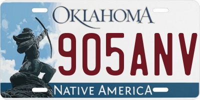 OK license plate 905ANV