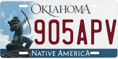 OK license plate 905APV