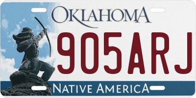 OK license plate 905ARJ