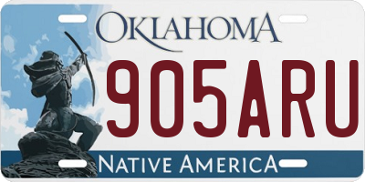OK license plate 905ARU