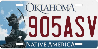 OK license plate 905ASV