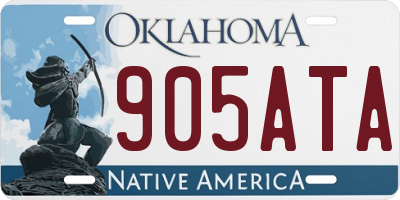 OK license plate 905ATA