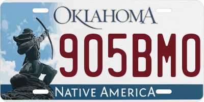 OK license plate 905BMO