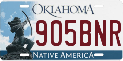 OK license plate 905BNR