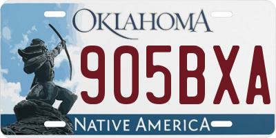 OK license plate 905BXA