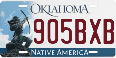 OK license plate 905BXB