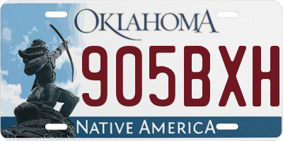 OK license plate 905BXH