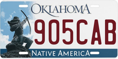 OK license plate 905CAB