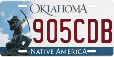 OK license plate 905CDB