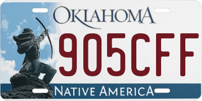 OK license plate 905CFF