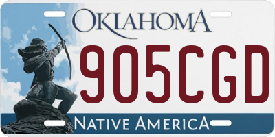 OK license plate 905CGD