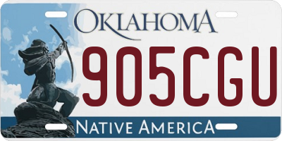 OK license plate 905CGU