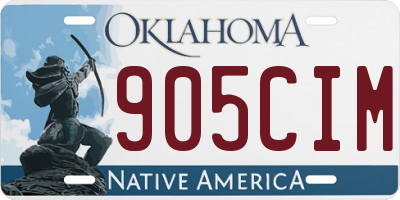 OK license plate 905CIM