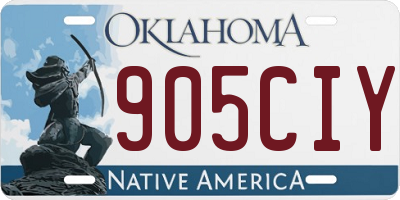 OK license plate 905CIY
