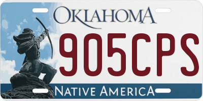 OK license plate 905CPS