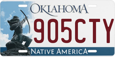 OK license plate 905CTY
