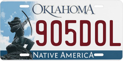 OK license plate 905DOL