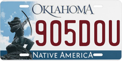 OK license plate 905DOU