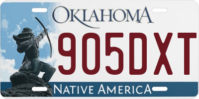 OK license plate 905DXT